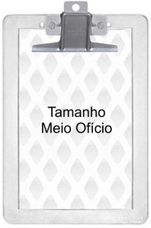 Prancheta Acrilico Meio 1/2 Oficio Peg Metal Maxcril Cristal 10260008