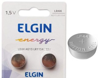 Pilha/bateria  **c/2** Lr44  82194  A76,ag13,l1154,357A   Elgin