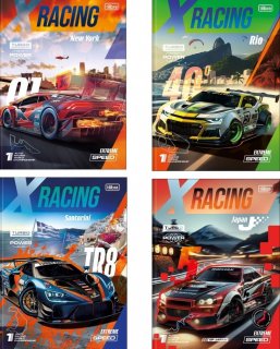 Caderno Cd 80 Fls Esp Peq X-Racing  Tilibra