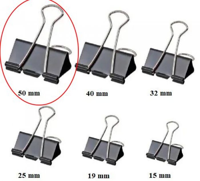 Binder Clip Preto 51Mm - 260Fls - Bazze/brw  Bd5112/bd5012/618975