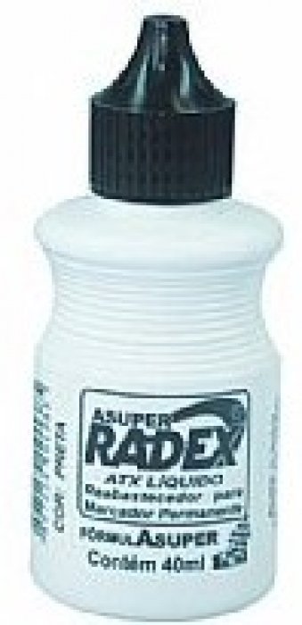 Tinta Marcador Permanente/atomico *radex* Preto 40Ml  -  212