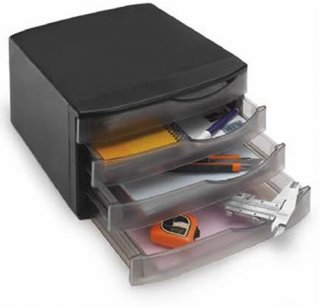Arquivo/gaveteiro 4 Gavetas Fume Maxcril 10100004