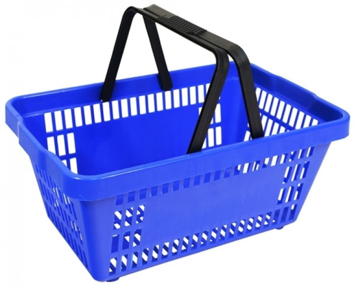 Cesta Plastica 6,5L Mercado com Alça Branca Dellaplast