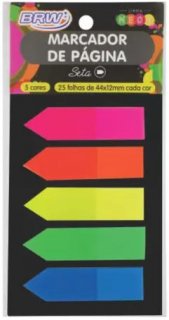 Flags Seta Marca Pagina 5 Cores C/125Fls Brw 12X44 Fl0001