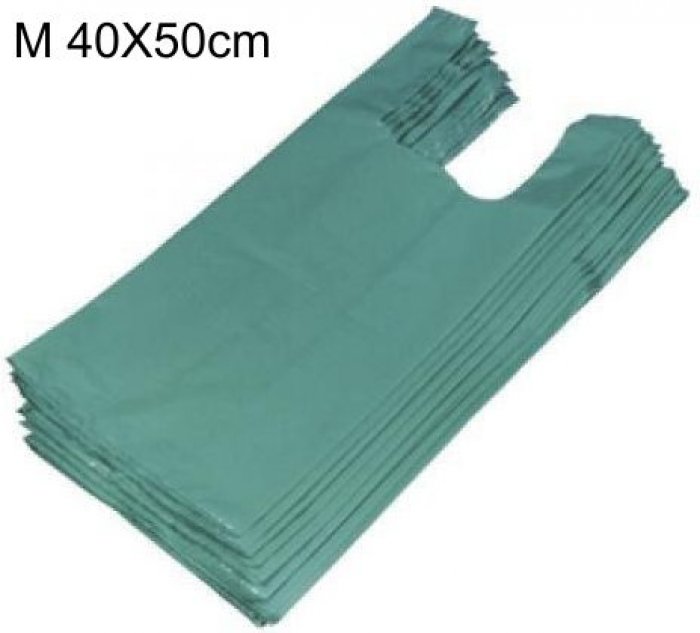 Sacola Plastica *media 40X50X06* Verde Recicl ***5Kg***/558Un