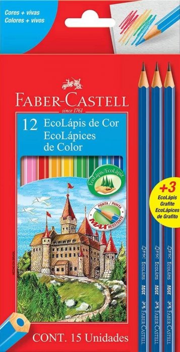 Lapis Cor Faber  Kit  120112+3Gr  12 Cores+3 Lapis