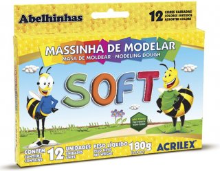 Massa Modelar C/12  7312  Soft Base Amido Acrilex