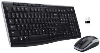 Kit Teclado e Mouse Sem Fio Logitech Mk270 Multimidia