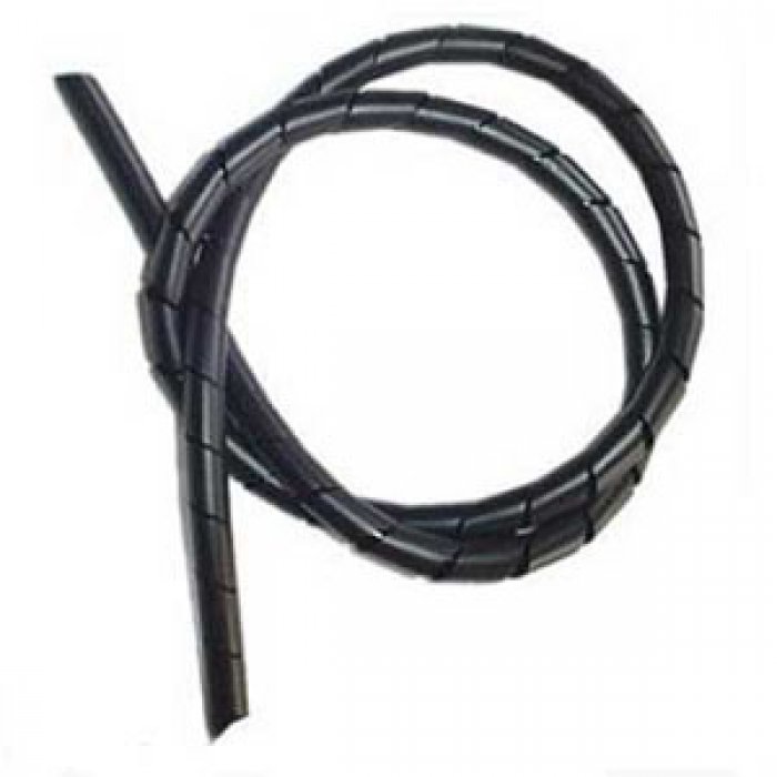 Organizador de Cabos Espiral Preto 12Mm X 1,5Mt Force Line