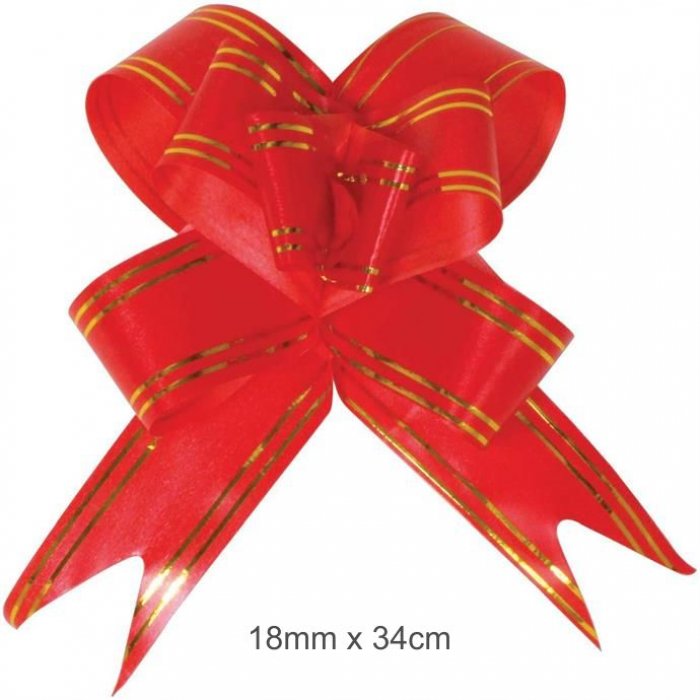 Fita Laco Pronto 18Mmx34Cm Vermelho Fio.dourado 4762 Pct/10  Gala