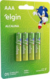 Pilha Aaa Palito Elgin 82155 C/4**** Alkalina