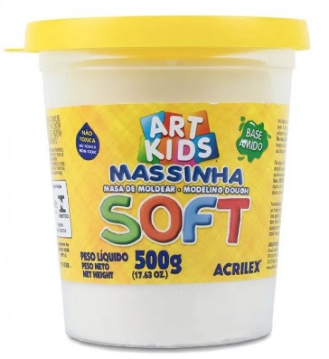 Massa Modelar Soft 500Gr Branco Neve/418 Acrilex