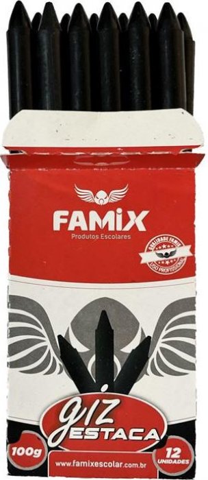 Giz Cera Estaca Preto **famix - Cx/12