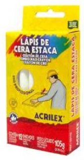 Giz Cera Estaca Branco/519  Acrilex - Cx/12