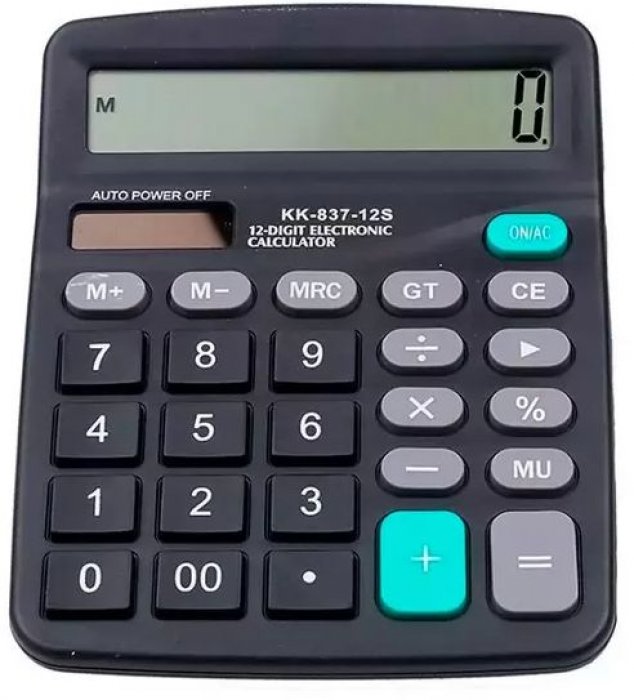 Calculadora Gatte 838B - 12 Dig - Solar+Pilha - Grande 16010