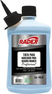 Tinta Pincel Quadro Branco  ** em Litro Preto **  Radex  -  220