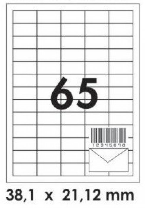 Etiqueta Ca4351/4077 C/65 38,1X21,2 Colacril 100Fls