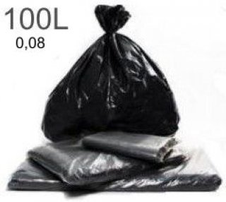 Saco Lixo 100L Preto *pct/100* 75X90 **** 0,08 **** Classic