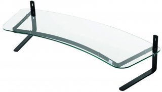 Suporte Monitor *duplo* *preto* Vidro Incolor Reliza Executive