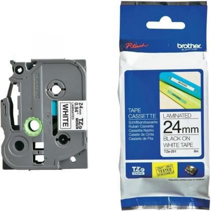 Fita Rotuladora Brother **tze-251** Pt/br 24Mmx8Mt