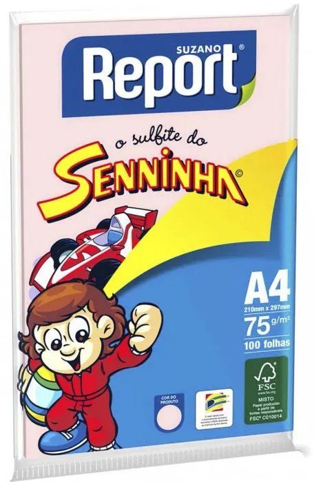Papel A4 75Gr Colorido Pct/100 *rosa* Seninha/chameq.