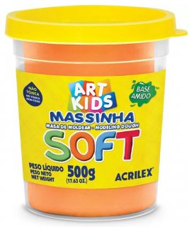 Massa Modelar Soft 500Gr Laranja/105 Acrilex
