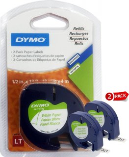Fita Rotuladora Dymo Letratag Papel 12Mmx4Mts Br/pt C/2 - 10697
