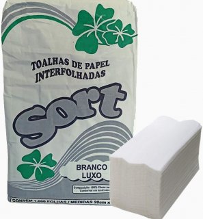 Papel Toalha Interf. Sort Luxo 26Gr 20X21 C/1000Fls 1Kg