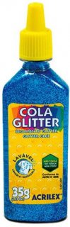 Cola Gliter Azul Ceu Estrelado 221  Acrilex 35Gr