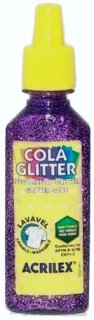 Cola Gliter Lilas 528  Acrilex 35Gr