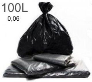 Saco Lixo 100L Preto *pct/100* 75X90 *** 0,06 *** Classic