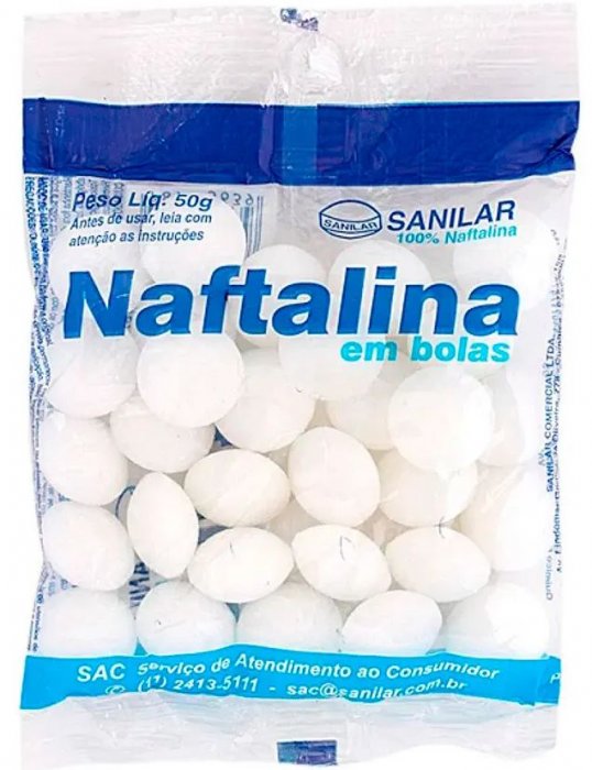 Naftalina em Bolas 50Gr Sanilar