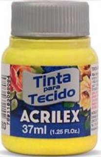 Tinta Tecido Amarelo Canario 589 37 Ml Acrilex