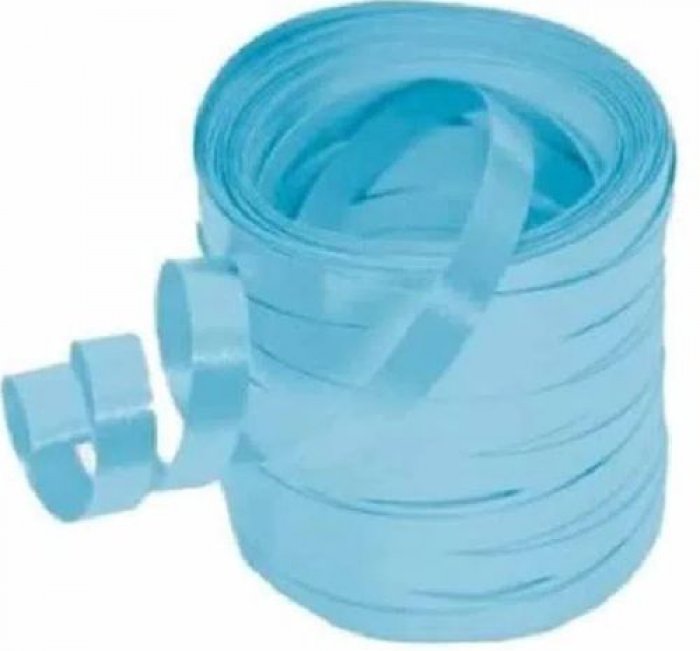 Fitilho Plastico 5Mmx50Mt Azul Claro - Rolo