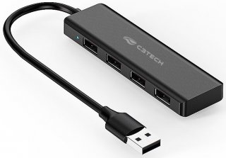Hub Usb 2.0 4 Portas C3Tech Hu-230Bk Preto