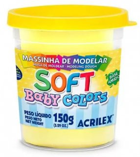 Massa Modelar Soft 150Gr Amarelo Bebe/808 Acrilex