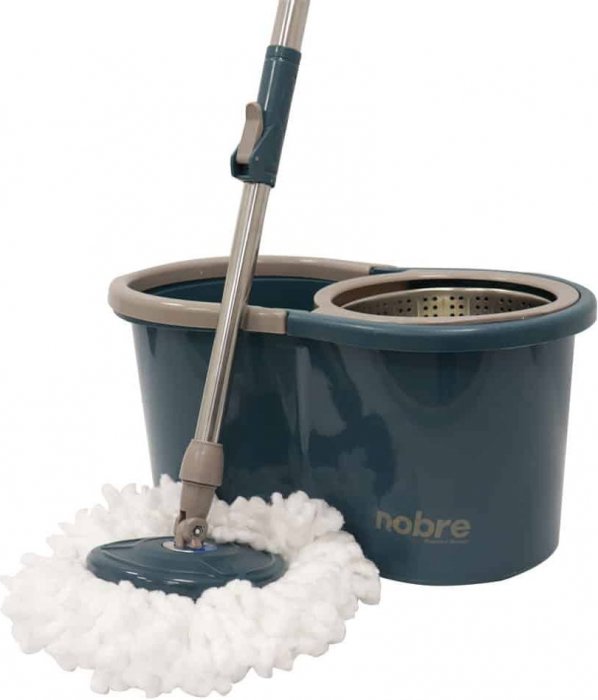 Conjunto Mop Rotatorio *cesto Inox 13L* Azul