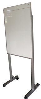 Cavalete Flip-Chart Aluminio C/rodas Branco 1,8Mt Belaarte