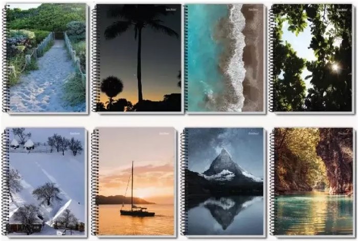 Caderno Cd 200Fls Esp *peq 1/4  Pauta Branca  500228