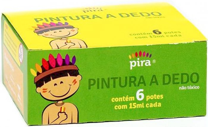 Pintura Dedo Pira 6 Cores 15Ml Pd-1000 Piratininga
