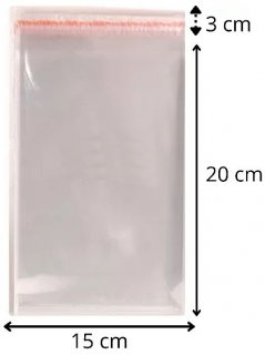 Saco Plastico Aba Adesiva N28 15X20+3 C/100 Transp Vabene
