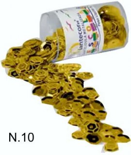 Lantejoula N10 2Gr Metalizada Dourado - *grande* Lantecor