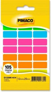 Bloco Adesivo *pimaco* Q1226N* 12X26 Mult Neon Enf 5Fls