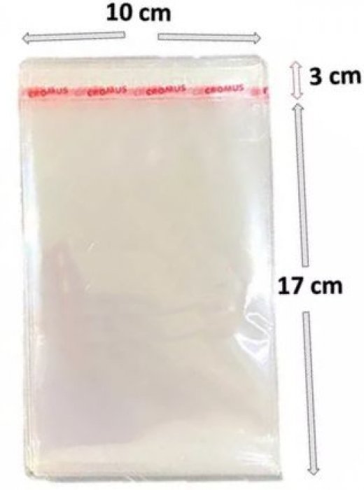 Saco Plastico Aba Adesiva N21 10X17+3 C/100 Transp Vabene