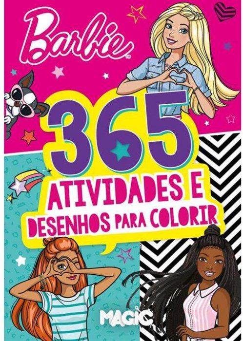 Livro ** Atividades/colorir 365 Barbie 288Pgs Magic Kids
