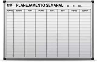 Quadro Branco Formica 3Mm 90X120 Mold Al. *planejamento Semanal