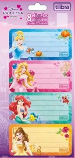 Etiqueta Escolar Princesas Pct/8 100X208Mm Tilibra