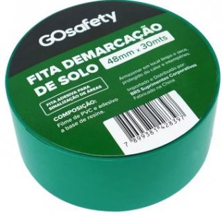 Fita Demarcacao de Solo Verde 48X30Mt Go Safety