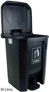 Lixeiro Plastico C/pedal 30L Cinza Nobre 56322