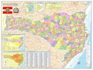 Mapa de Santa Catarina Sc Periodico 120X90